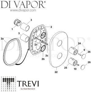 Trevi Ascari Shower Valve A3971AA Spare Parts - IDL DV 385